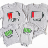 Family Battery Shirts, Funny Family Shirts