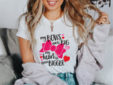 My Bow Is Big and My Heart Is Even Bigger Shirt, Valentines Bow Shirt