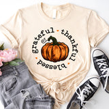 Thankful Shirt, Grateful Shirt, Blessed Shirt, Happy Thanksgiving Shirt