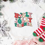 Holly Jolly Teacher Christmas Sweatshirt, Holiday Class Party Sweatshirt