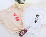 King and Queen Couple Shirts, King of Spades and Queen of Heart Shirt, His Queen Shirt