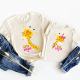 Safari Animal Giraffe Baby Shower Family Shirts