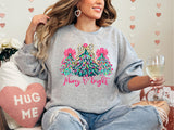 Merry and Bright Tree Christmas Sweatshirt, Merry and Bright Christmas Shirt and Sweatshirt