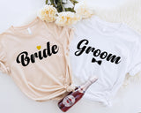 Groom Bride Shirt, Wedding Matching Bride Groom Shirt, Couple Wedding Party Shirt