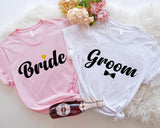 Groom Bride Shirt, Wedding Matching Bride Groom Shirt, Couple Wedding Party Shirt