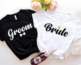 Groom Bride Shirt, Wedding Matching Bride Groom Shirt, Couple Wedding Party Shirt