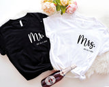 Mr Mrs Shirt, Custom Mrs Shirt, Honeymoon Shirt, Matching Couple Shirt