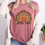 Hello Fall Shirt, Pumpkin Rainbow Sweatshirt, Fall Shirt