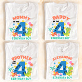 Dino Birthday Party Shirt, Kids Birthday Tee