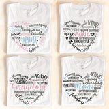 Typography Heart Aunt Shirt, Custom Aunt Shirt