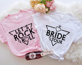 Let's Rock and Roll Shirt, Bride Tour Shirt, Bachelorette Party Tee, Bridal Party Shirt