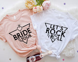 Let's Rock and Roll Shirt, Bride Tour Shirt, Bachelorette Party Tee, Bridal Party Shirt