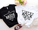 Let's Rock and Roll Shirt, Bride Tour Shirt, Bachelorette Party Tee, Bridal Party Shirt