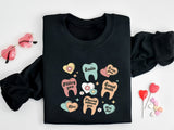 Dental Valentines Day Sweatshirt, Dental Hygienist Shirt, Dental Assistant Tee