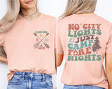 No City Lights Just Camp Fire Nights Shirt, Camping Crew Shirt, Camp Lover shirt