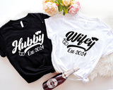 Hubby Wifey Shirts, Just Married T-Shirt, Mr and Mrs T-Shirt, Engagement Shirt