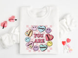 You Are Enough Valentine Hearts Shirt, Candy Hearts Valentine Shirt, Valentines Gift