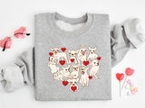 Dog Love Shirt, Dog mama Sweatshirt, Dog Heart Shirt, Dog Valentine Shirt