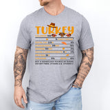 Turkey Nutritional Facts T-Shirt, Funny Thanksgiving Shirt