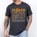 Turkey Nutritional Facts T-Shirt, Funny Thanksgiving Shirt