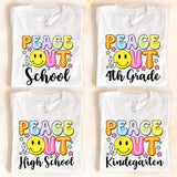 Peace Out School Shirt, Kids Vacation Tee, Teacher Summer Break T-Shirt