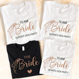 Henna Party Shirt, Team Bride Hen Party Shirt, Bridesmaid Shirt, Bachelorette Shirt