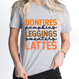 Bonfires Pumpkins Leggings Sweater Lattes Shirt