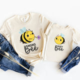 Mama Bee and Baby Bee Shirt, Mommy and Baby Matching Tee