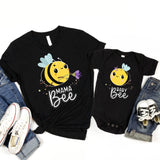 Mama Bee and Baby Bee Shirt, Mommy and Baby Matching Tee