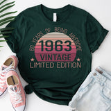 Vintage 1963 60th Year T-Shirt, Birthday Shirt