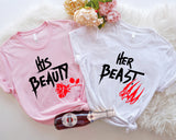 His Beauty and Her Beast Shirts, Couple Shirt, Beauty and Beast Shirt, Valentines Shirts