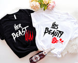 His Beauty and Her Beast Shirts, Couple Shirt, Beauty and Beast Shirt, Valentines Shirts