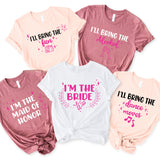 I'm Bride Shirt, I'm Maid of Honor Shirt, Bride Boho Shirt, Bridesmaid Shirt