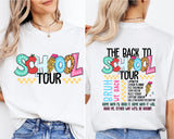 The Back To School Tour T-Shirt, Teacher Life Shirt, Retro Teacher Shirt