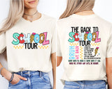 The Back To School Tour T-Shirt, Teacher Life Shirt, Retro Teacher Shirt