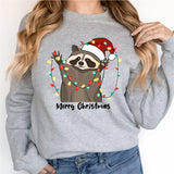 Merry Christmas Raccoon Shirt, Funny Animal Shirt, Xmas Raccoon Shirt