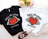 Fall In Love With Souls Shirt, Fall Heart Shirt , Halloween Couple Shirt