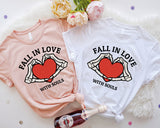 Fall In Love With Souls Shirt, Fall Heart Shirt , Halloween Couple Shirt