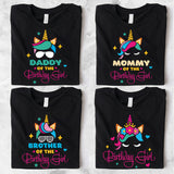 Custom Unicorn Birthday Party Shirts