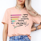 Monday Tuesday Wednesday Thursday Friday Shirt, Teacher Life T-Shirt