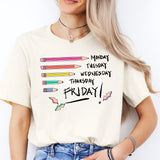 Monday Tuesday Wednesday Thursday Friday Shirt, Teacher Life T-Shirt