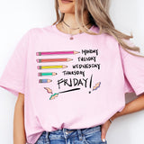 Monday Tuesday Wednesday Thursday Friday Shirt, Teacher Life T-Shirt