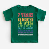 7 Years of Being Awesome T-Shirt, 7 Year Shirt