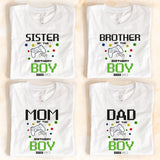 Custom Gamer Matching Family Birthday Shirts, Gamer Birthday Shirt