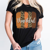 Thankful Shirt, Thanksgiving Shirt, Leopard Thankful Shirt