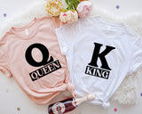 King of Spades and Queen of Heart Shirts, Couple Love Shirts, King Queen Couple Shirts