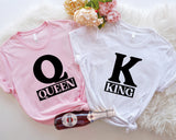 King of Spades and Queen of Heart Shirts, Couple Love Shirts, King Queen Couple Shirts
