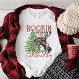 Rockin' Around The Christmas Tree Shirt, Retro Christmas Western Shirt