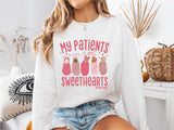 My Patients Are Little Sweethearts Shirt, Nurse Valentine's Day Tee, Mama Baby Shirt