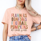 Flannels Shirt, Bonfires Shirt, Thanksgiving Shirt, Family Dinner Shirt